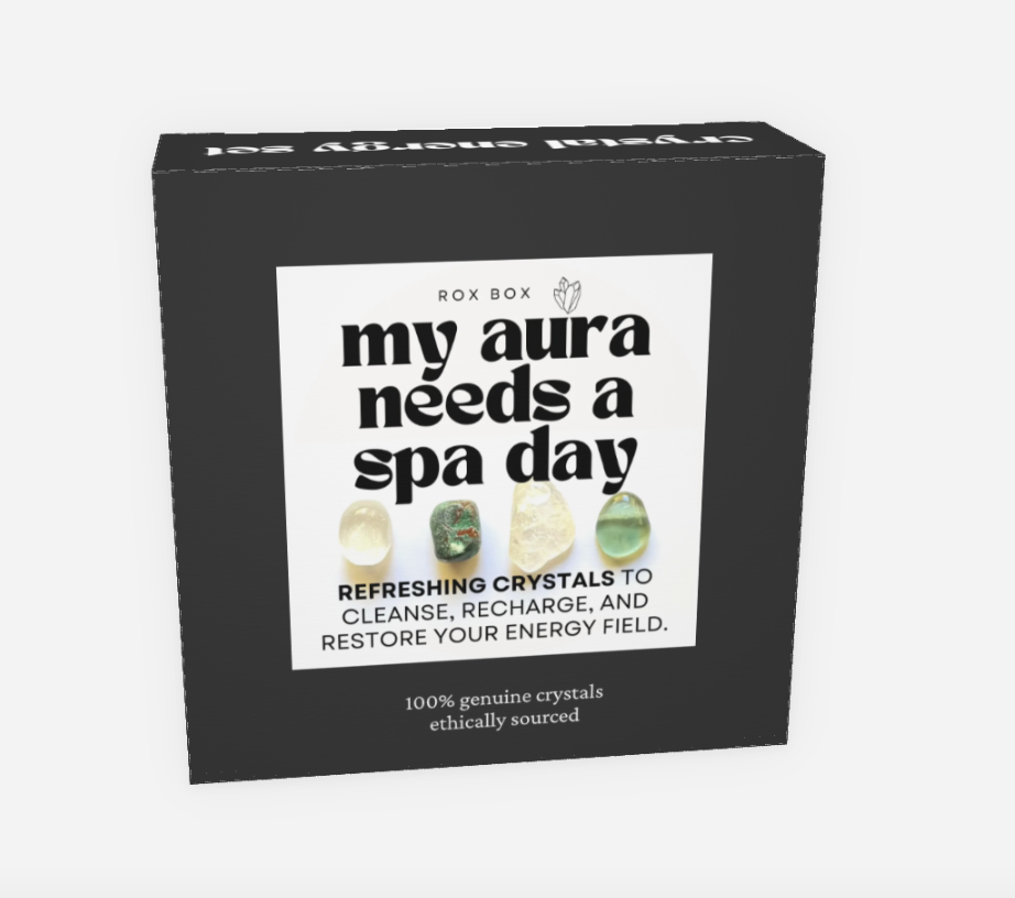 my aura needs a spa day - crystal gift for an energy refresh - cheeky gift funny gift