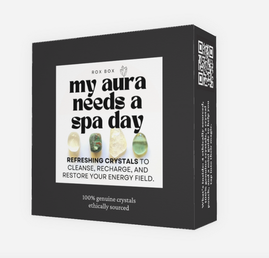 my aura needs a spa day - crystal gift for an energy refresh - cheeky gift funny gift