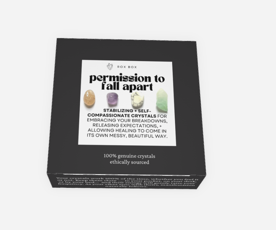 permission to fall apart - crystals for healing - cheeky gift wellness gift