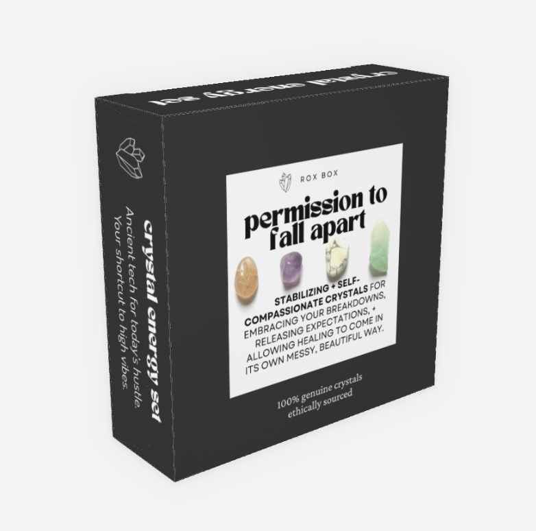 permission to fall apart - crystals for healing - cheeky gift wellness gift