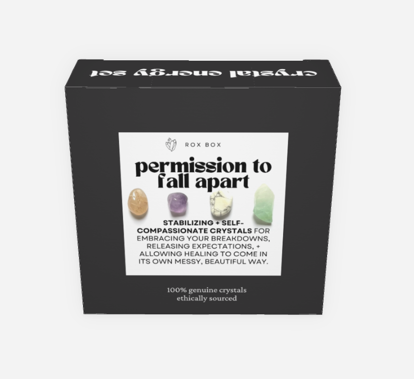 permission to fall apart - crystals for healing - cheeky gift wellness gift