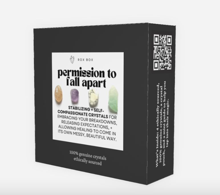 permission to fall apart - crystals for healing - cheeky gift wellness gift