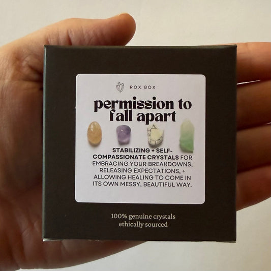 permission to fall apart - crystals for healing - grief gift wellness gift