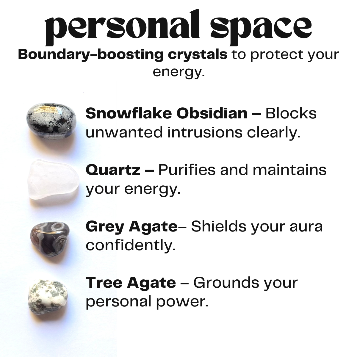 personal space - crystals for energy protection - funny cheeky gift