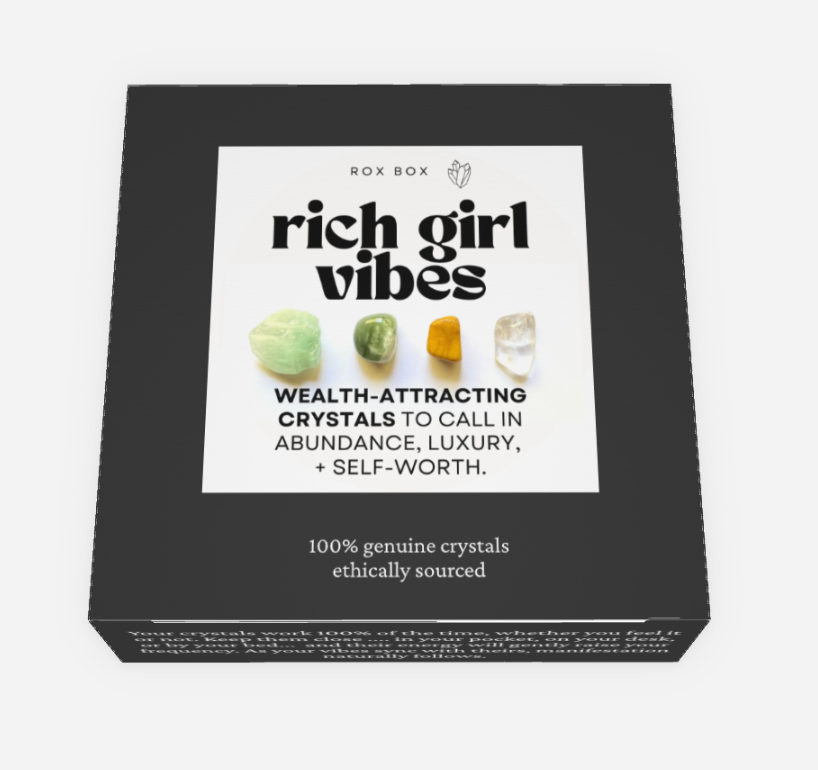 rich girl vibes - crystal gift for attracting wealth - cheeky gift funny gift