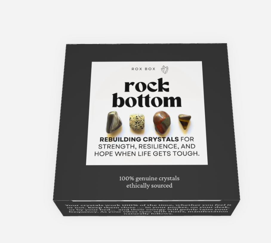 rock bottom - crystals for strength - cheeky gift