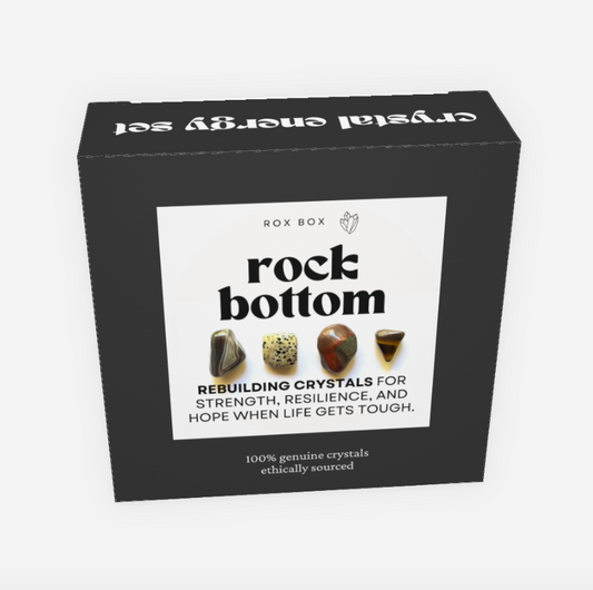 rock bottom - crystals for strength - cheeky gift