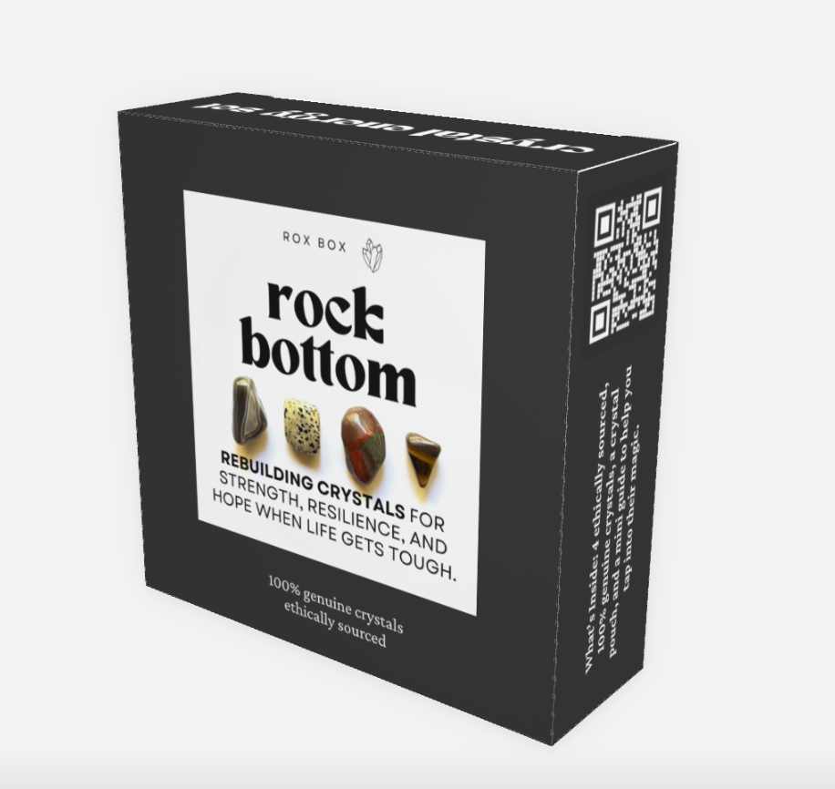 rock bottom - crystals for strength - cheeky gift