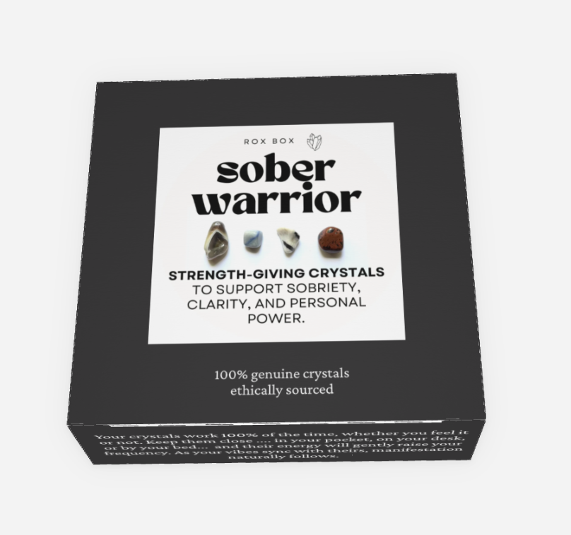 sober warrior - crystals for recovery - cheeky gift encouragement gift
