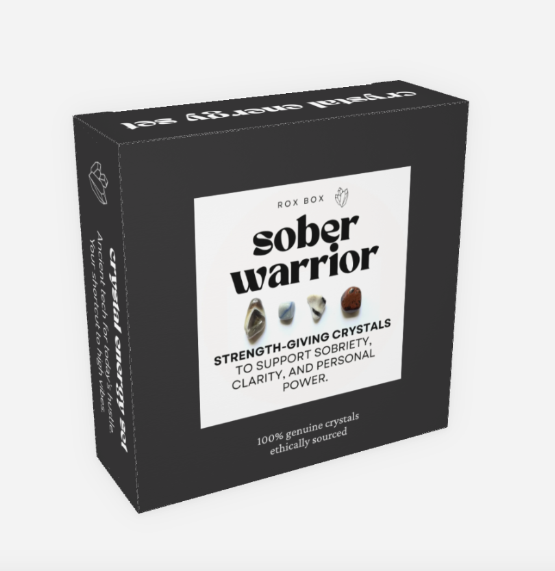 sober warrior - crystals for recovery - cheeky gift encouragement gift