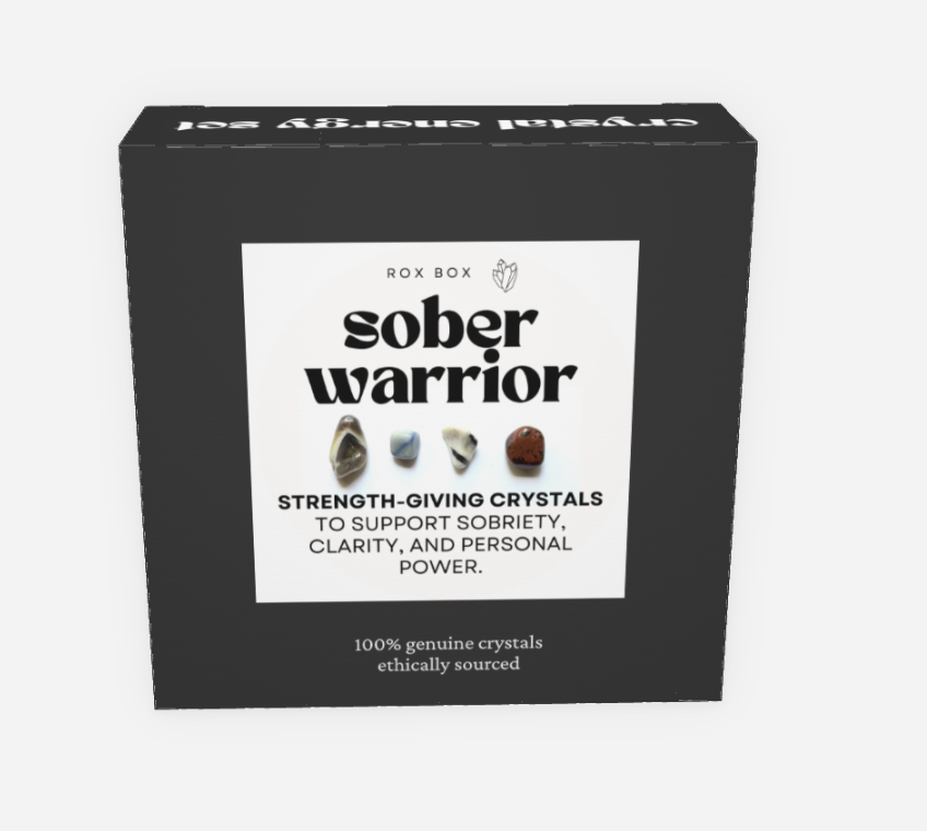 sober warrior - crystals for recovery - cheeky gift encouragement gift