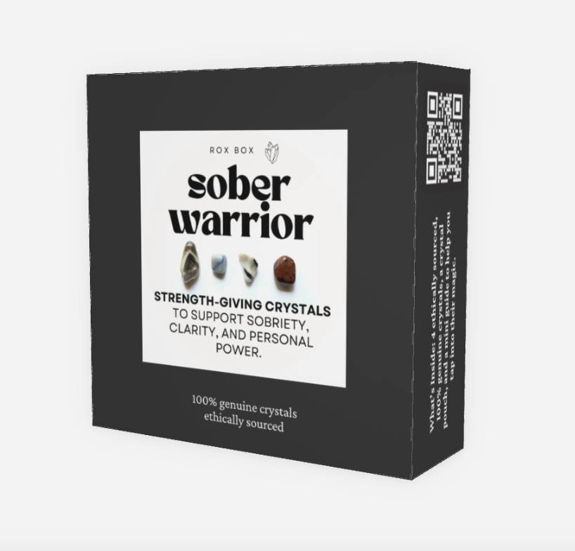 sober warrior - crystals for recovery - cheeky gift encouragement gift