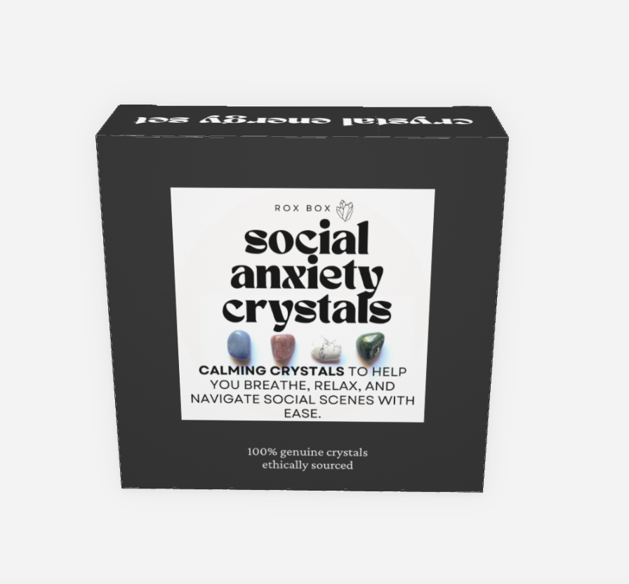 social anxiety crystals - crystals for calm + confidence - wellness gift