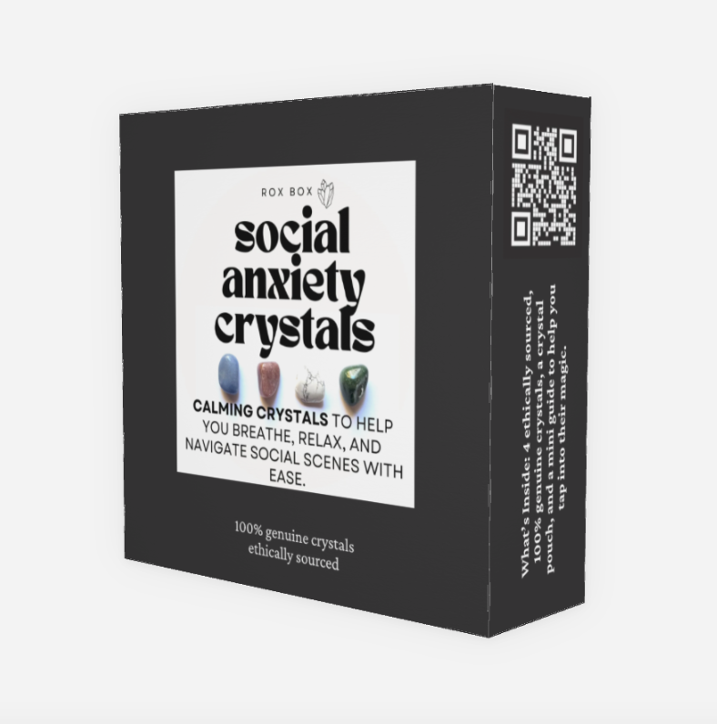 social anxiety crystals - crystals for calm + confidence - wellness gift