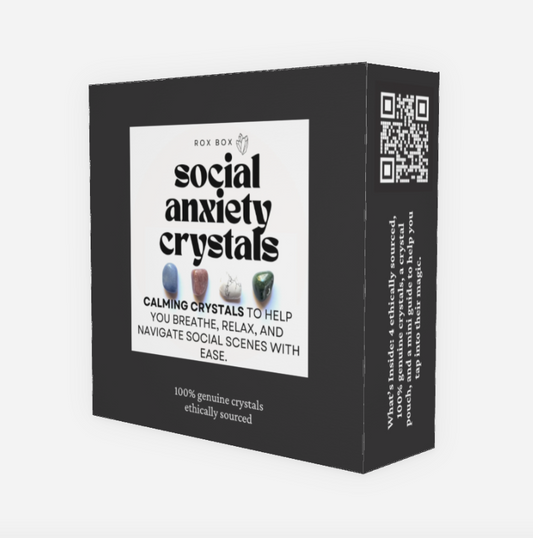 social anxiety crystals - crystals for calm + confidence - wellness gift