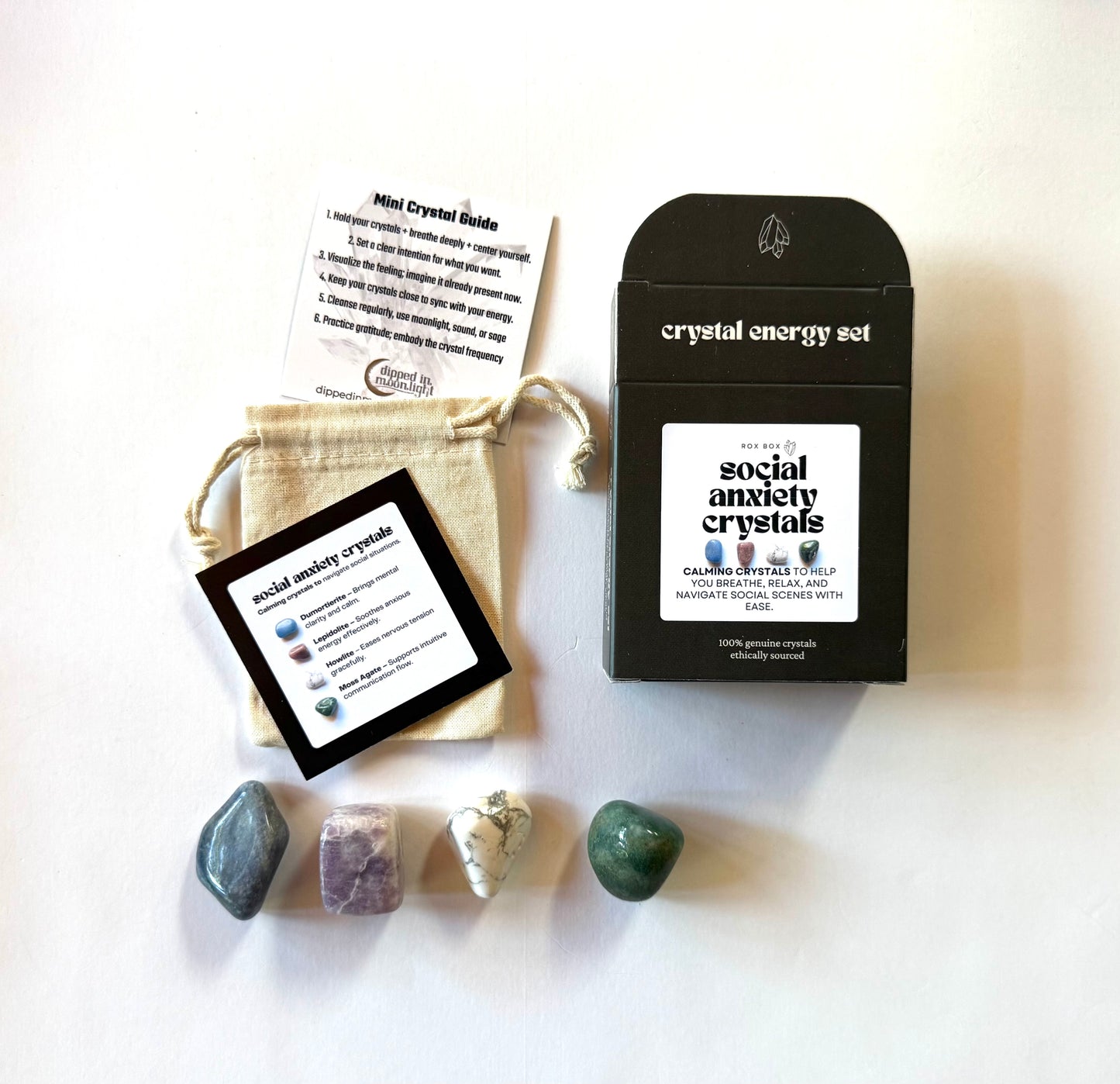 social anxiety crystals - calming crystals - wellness gift