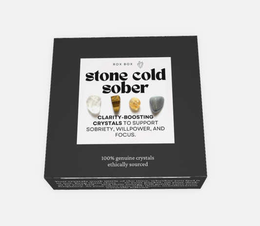stone cold sober - crystal gift for sobriety - cheeky gift encouragement gift