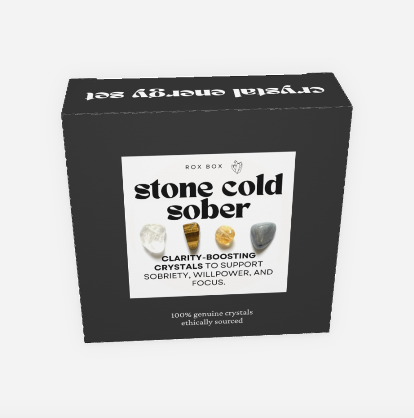 stone cold sober - crystal gift for sobriety - cheeky gift encouragement gift