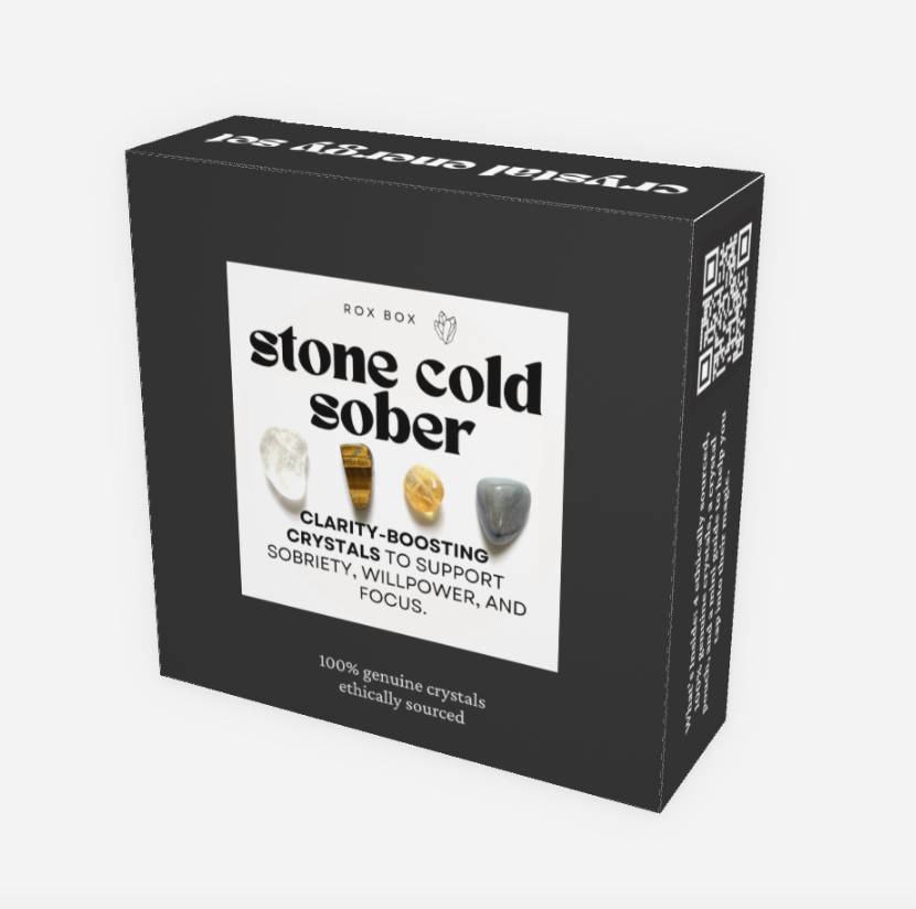stone cold sober - crystal gift for sobriety - cheeky gift encouragement gift