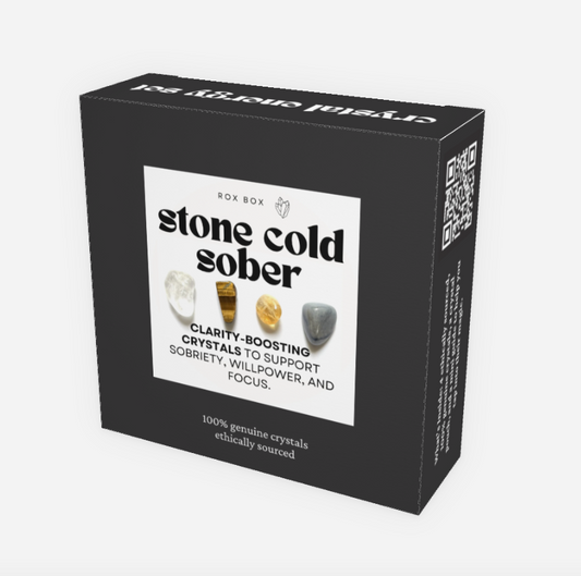 stone cold sober - crystal gift for sobriety - cheeky gift encouragement gift