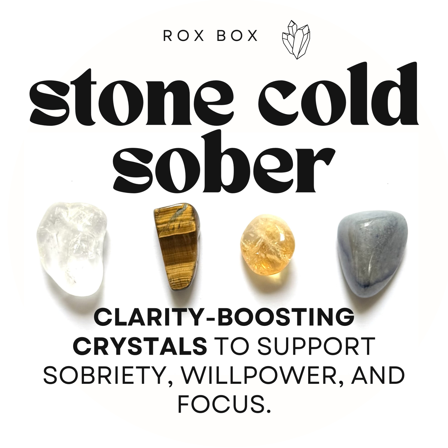 stone cold sober - crystal gift for sobriety - cheeky gift encouragement gift