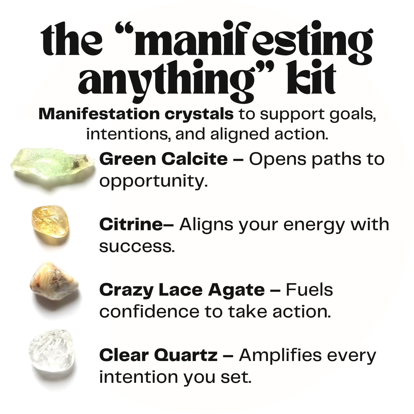 the “manifesting anything” kit - crystals for abundance - cheeky gift funny gift