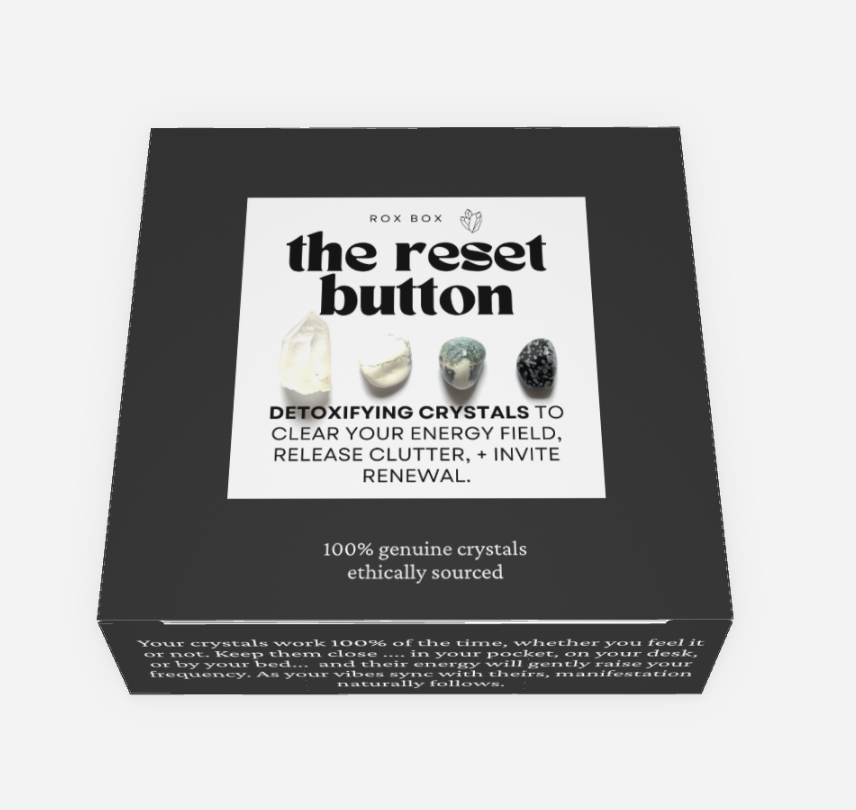 the reset button - crystals for energy clearing - cheeky gift funny gift