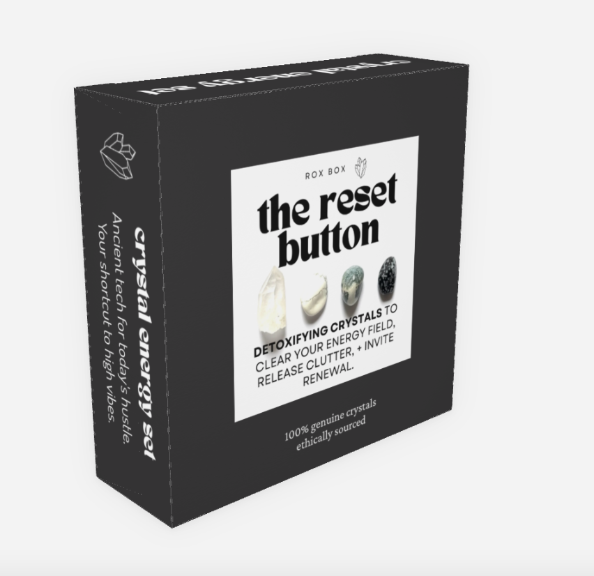 the reset button - crystals for energy clearing - cheeky gift funny gift