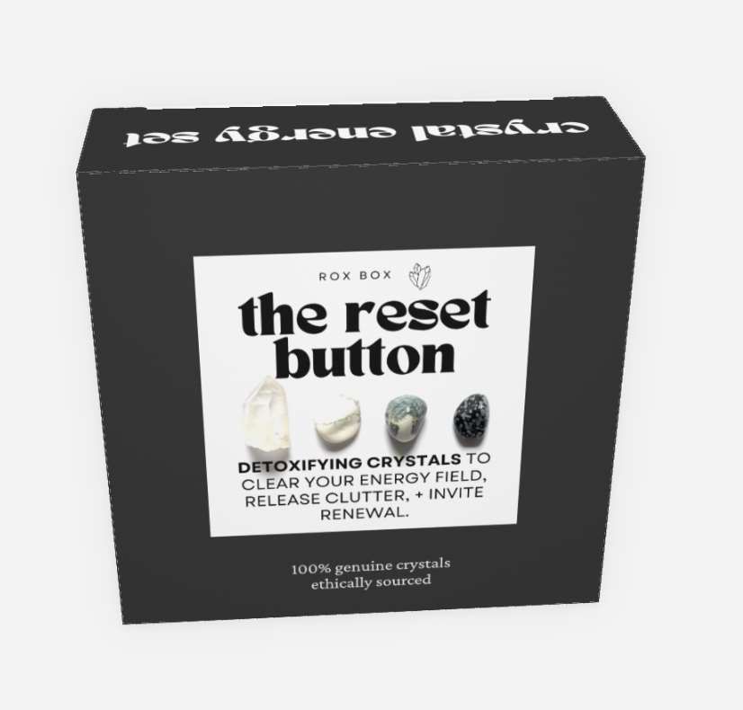 the reset button - crystals for energy clearing - cheeky gift funny gift