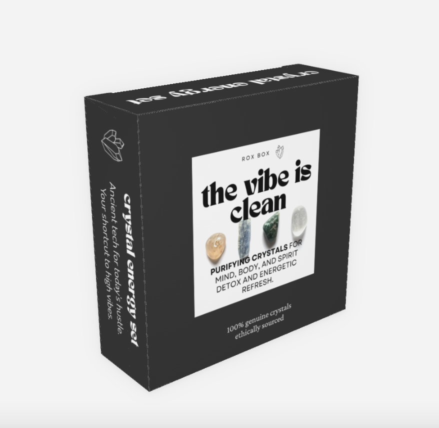 the vibe is clean - crystals for cleansing - cheeky gift funny gift
