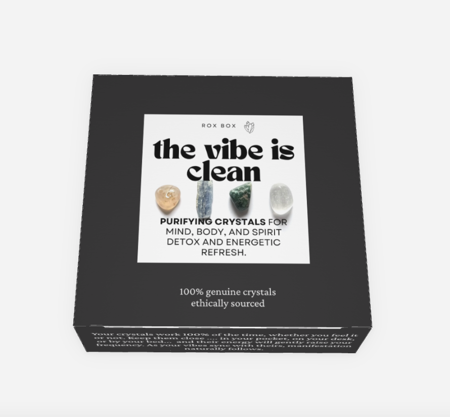 the vibe is clean - crystals for cleansing - cheeky gift funny gift