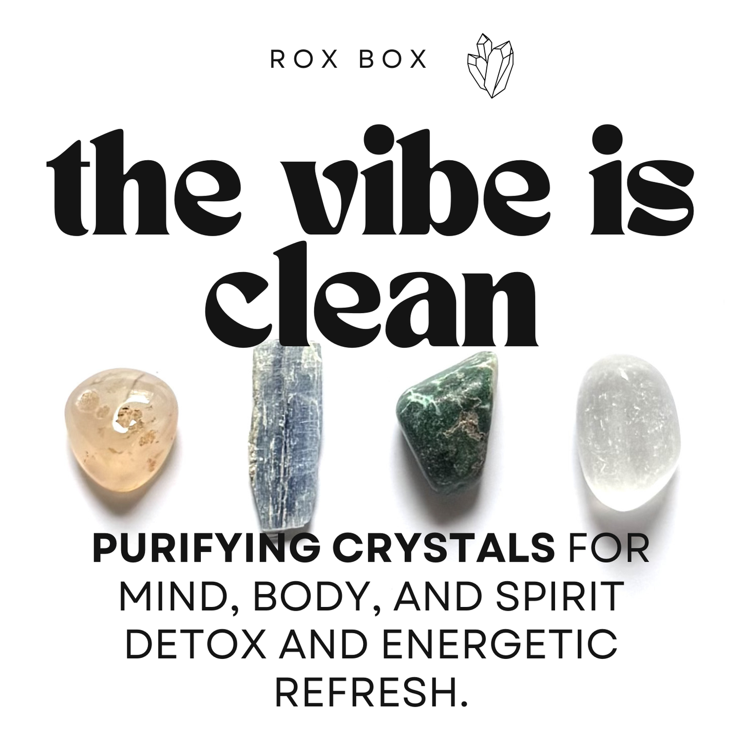 the vibe is clean - crystals for cleansing - cheeky gift funny gift