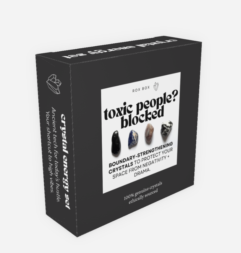 toxic people? blocked - crystals for protection - cheeky gift funny gift