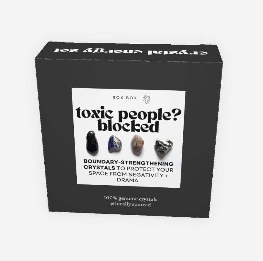 toxic people? blocked - crystals for protection - cheeky gift funny gift