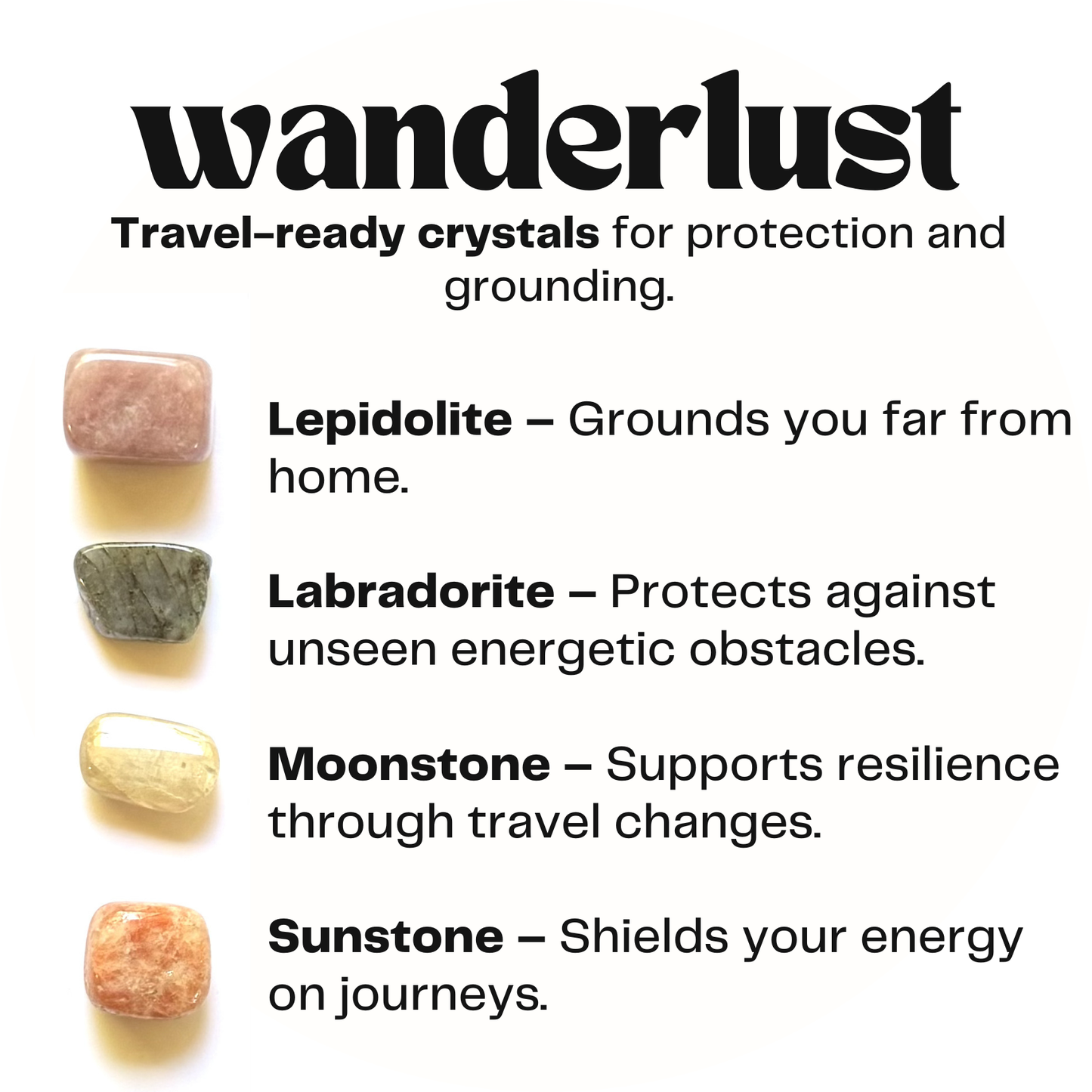 wanderlust - crystal gift for safe travels - cheeky gift funny gift