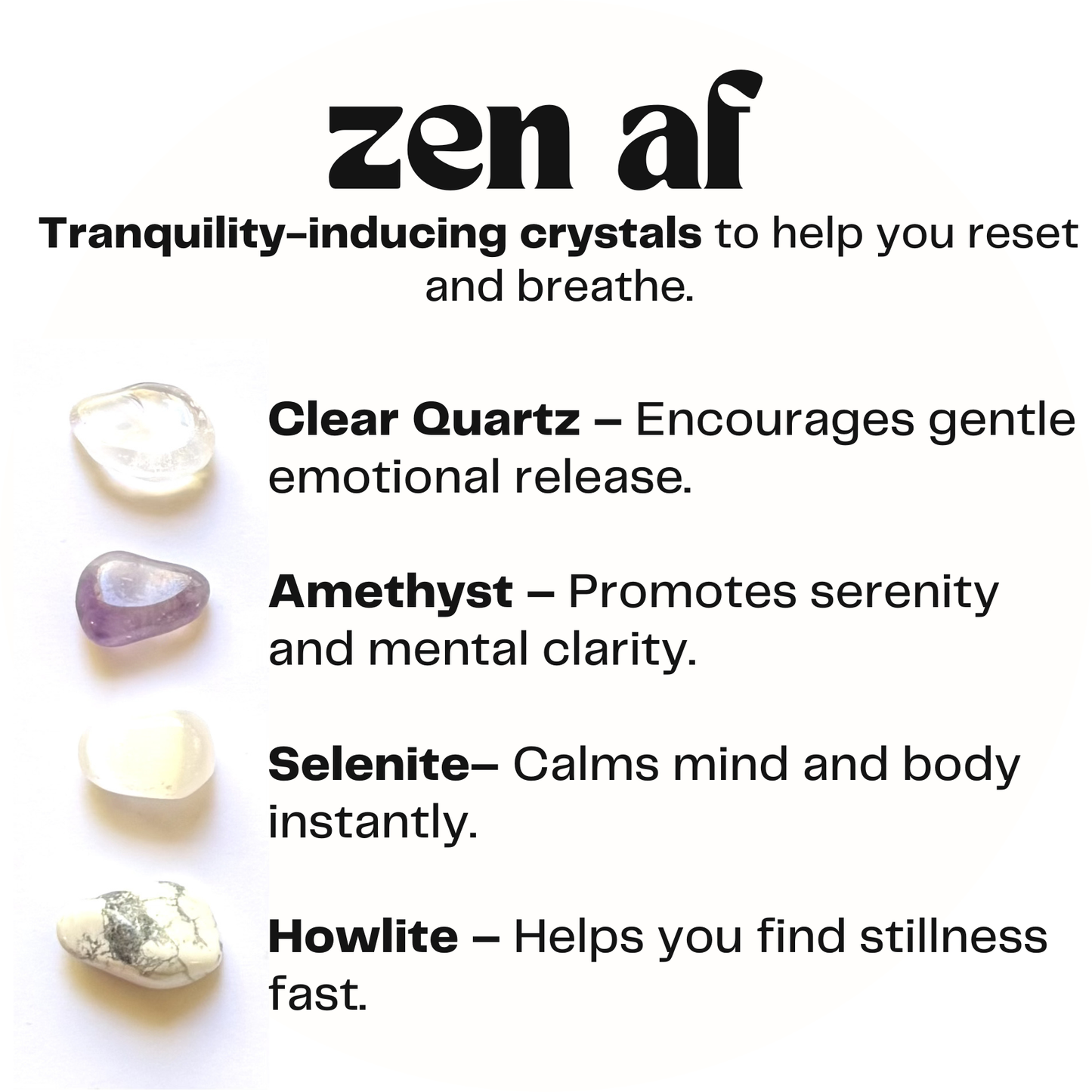 zen AF- crystal gift for tranquility - cheeky gift funny gift