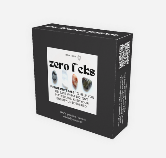 zero f*cks - crystals for letting go - funny cheeky sarcasitc gift